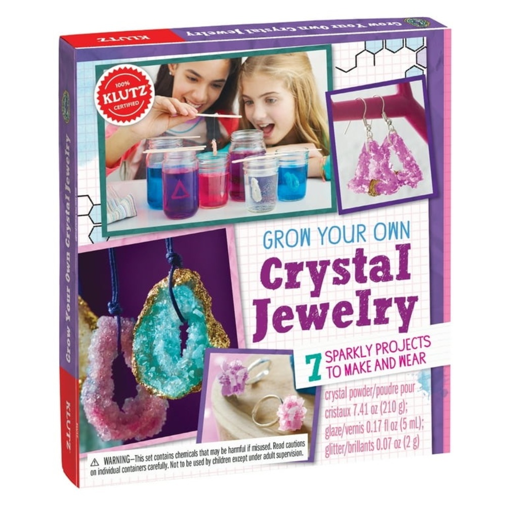 New Klutz Grow Your Own Crystal Jewelry Making Kit